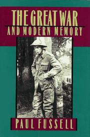 Cover of: The Great War and Modern Memory