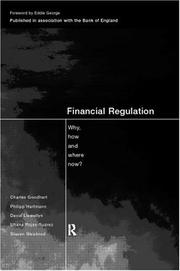 Financial regulation : why, how, and where now?