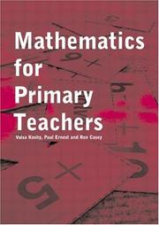 Cover of: Mathematics for primary teachers