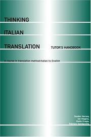 Thinking Italian translation. Tutor's handbook