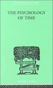 Cover of: The Psychology of Time