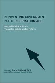 Cover of: Reinventing Government in the Information Age: International Practice in IT-Enabled Public Sector Reform (Routledge Research in Information Technology and Society)