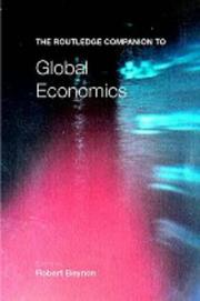 Cover of: The Routledge Companion to Global Economics
