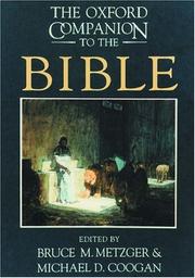 Cover of: The Oxford companion to the Bible by edited by Bruce M. Metzger, Michael D. Coogan.