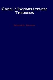 Cover of: Gödel's incompleteness theorems