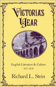 Cover of: Victoria's year: English literature and culture, 1837-1838