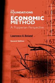 Cover of: Foundations of economic method by Lawrence A. Boland