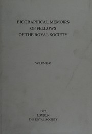 Cover of: Biographical Memoirs of Fellows of the Royal Society