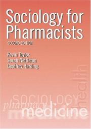 Sociology for pharmacists : an introduction