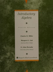 Cover of: Introductory algebra: A text/workbook customized for Mercer County Community College