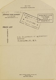 Cover of: Carnations price list: fall 1945--1946