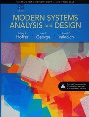 Cover of: Modern Systems Analysis and Design by Jeffrey A. Hoffer, Joey George, Joe Valacich, Jeffrey Slater, Joseph S. Valacich