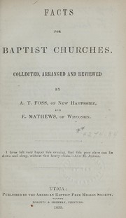 Facts for Baptist churches by A. T. Foss