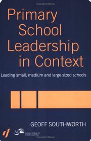 Primary school leadership in context : leading small, medium and large sized schools