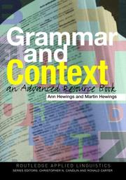 Grammar and context : an advanced resource book
