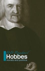 Cover of: Hobbes: Morals and Politics (Political Thinkers, Volume 6)