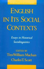 English in its social contexts : essays in historical sociolinguistics