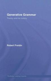 Generative grammar : the theory and its history