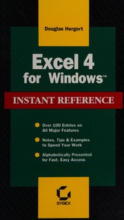 Cover of: Excel 4 for Windows: instant reference