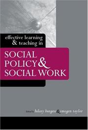 Cover of: Effective learning and teaching in social policy and social work