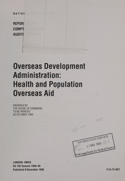 Overseas Development Administration by National Audit Office