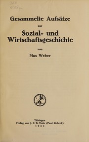 Cover of: Gesammelte aufsätze zur soziologie und sozialpolitik