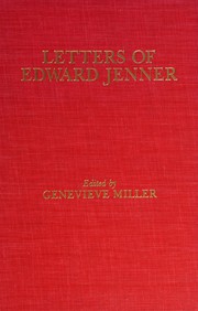 Cover of: Letters of Edward Jenner, and other documents concerning the early history of vaccination
