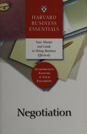 Cover of: Harvard business essentials: negotiation.