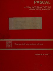 Cover of: Pascal: a new introduction to computer science