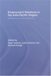 Employment relations in the Asia-Pacific region : reflections and new directions