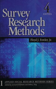 Cover of: Survey research methods