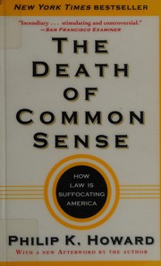 Cover of: The death of common sense by Philip K. Howard