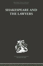 Shakespeare and the Lawyers by O Hood Phillips