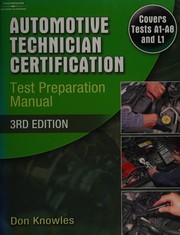 Cover of: Automotive technician certification test preparation manual