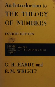 Cover of: An Introduction to the theory of numbers by G. H. Hardy