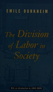 Cover of: The division of labour in society