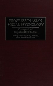 Cover of: Progress in Asian social psychology: conceptual and empirical contributions