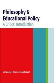 Philosophy and educational policy : a critical introduction