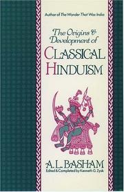 Cover of: The origins and development of classical Hinduism