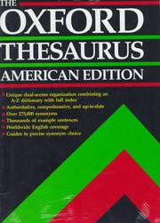 Cover of: The Oxford thesaurus
