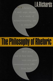 Cover of: The philosophy of rhetoric
