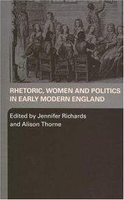 Rhetoric, women, and politics in early modern England