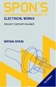 Cover of: Spon's Estimating Guide to Elictrical Works by Bryan Spain