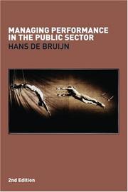 Managing performance in the public sector