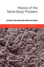 Cover of: History of the Mind-Body Problem