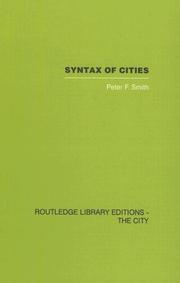 Cover of: Syntax of Cities