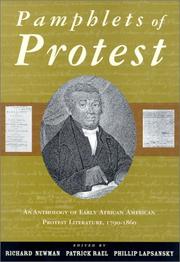 Cover of: Pamphlets of protest: an anthology of early African-American protest literature, 1790-1860