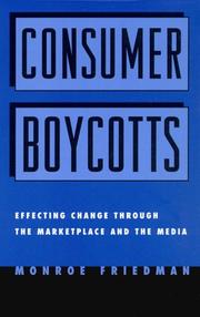 Cover of: Consumer Boycotts by Monroe Friedman