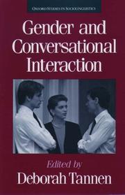 Cover of: Gender and conversational interaction by edited by Deborah Tannen.