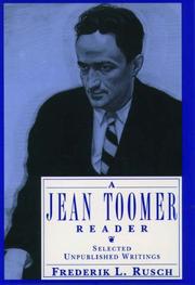 Cover of: A Jean Toomer reader: selected unpublished writings